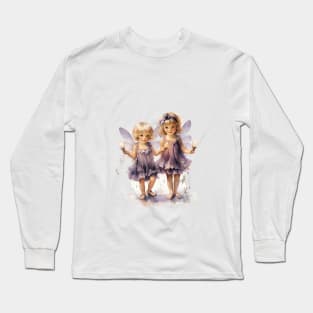 Purple Fairies holding Lanterns Long Sleeve T-Shirt